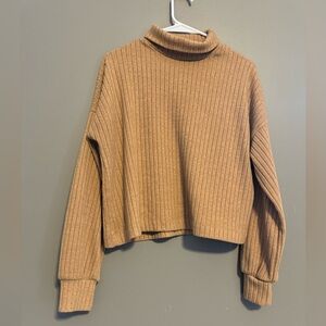 Cozy Tan Ribbed Sweater